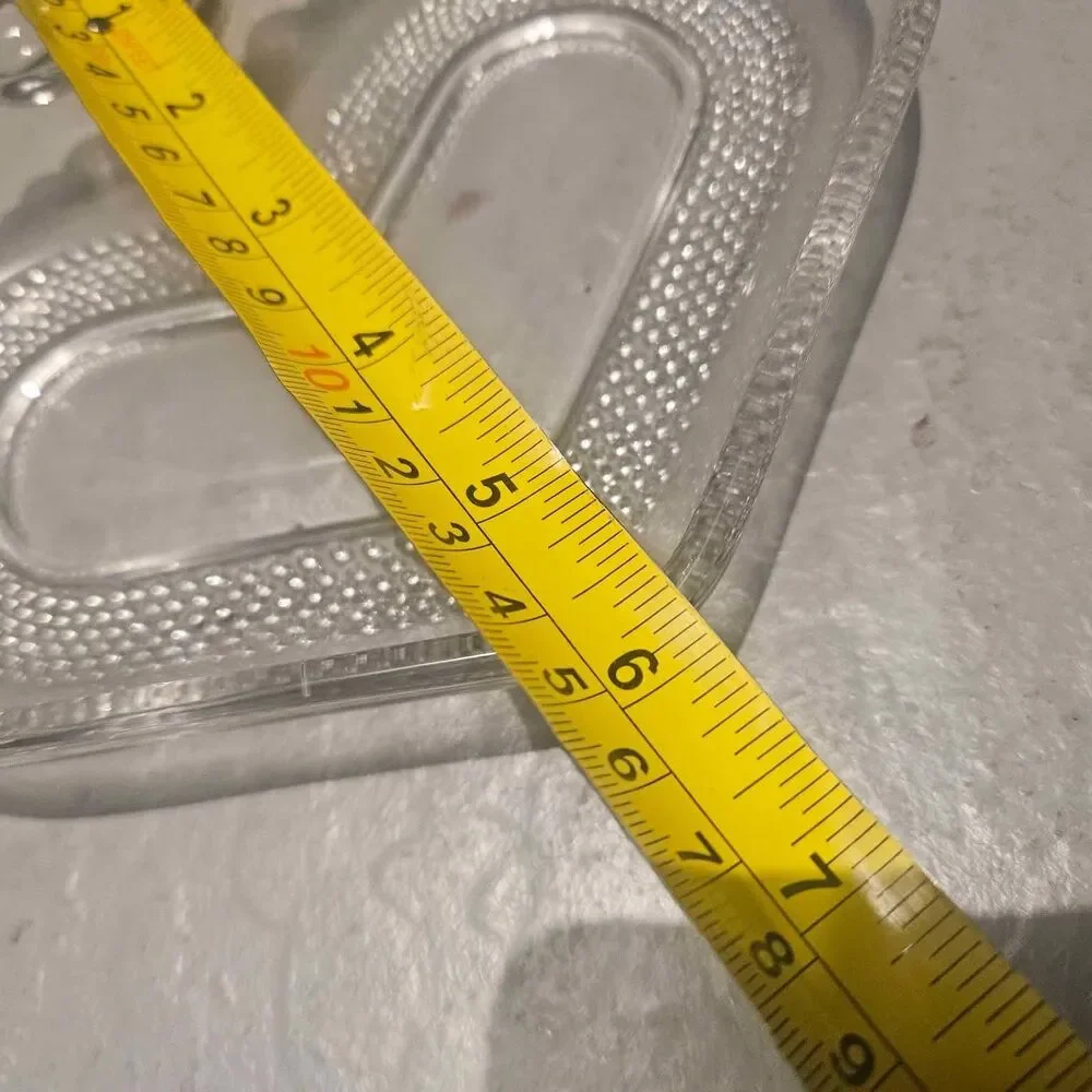 Clear Heart Shaped Divided Glass Dish Duncan and Miller #309 Trinket Dish
